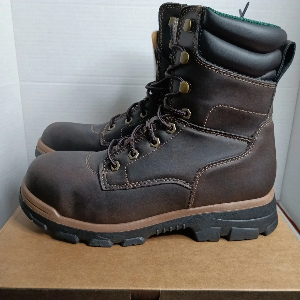 Brahma‎ Koa Mens Steel Toe Work Boots Size 7 Brown Breathable Speed Lacing NWT